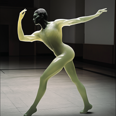 Art Deco Style Sculpture in Dancing Pose