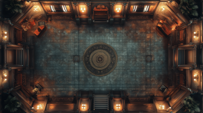 Gothic Ballroom Fantasy Battlemap