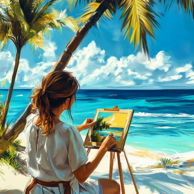 Beach Landscape Painting