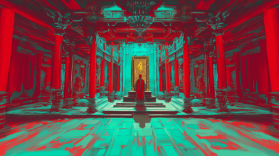 Mystical Emperor in Ancient Chinese Temple