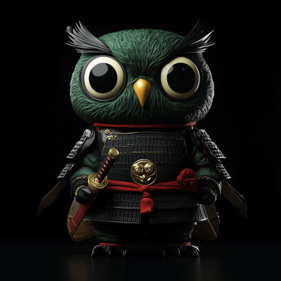 Green Duolingo Owl Samurai Funkopop