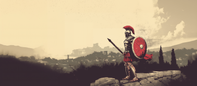 Roman Warrior Illustration