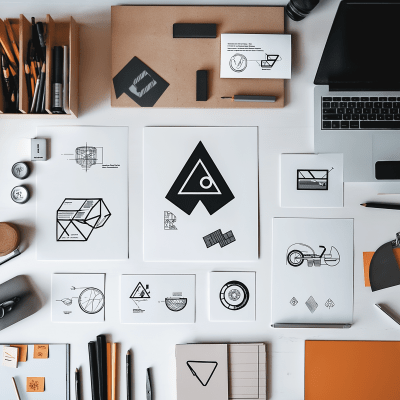 Logo Design Collection in Studio Setting