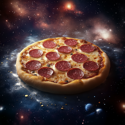 Salami Pizza in Space