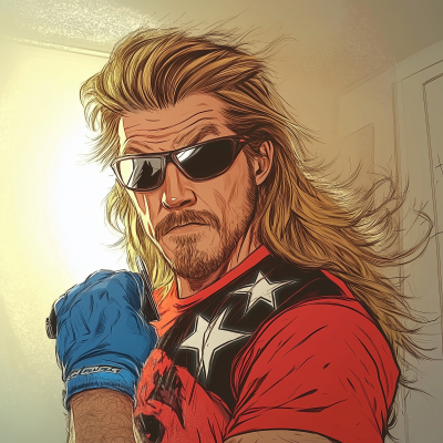 Joe Dirt in Comic Card Art Style