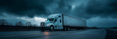 Urban Semitruck on Highway