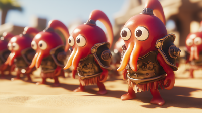 Roman Squids on the Beach