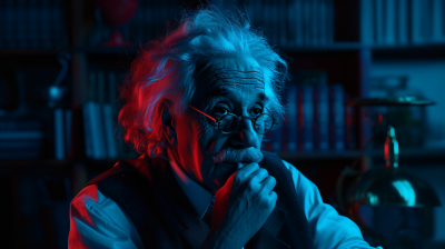 Albert Einstein in Deep Thought