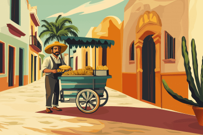 Vintage Taco Vendor