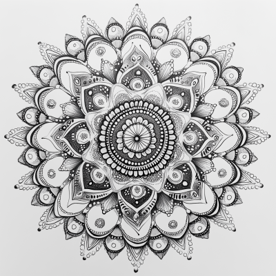 Black and White Mandala