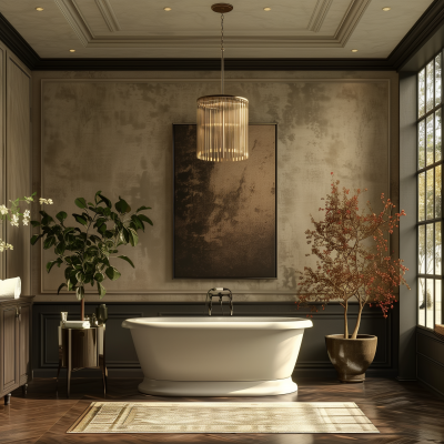 Luxury Modern Organic Bathroom Interior