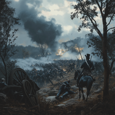 American Civil War Battle Scene