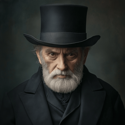 Portrait of a Rich Old Man in the 1800s