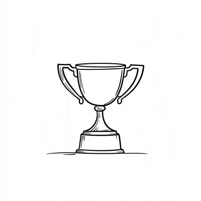 Minimalistic Trophy Drawing