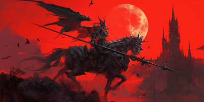 Black Knight on Demonic Horse