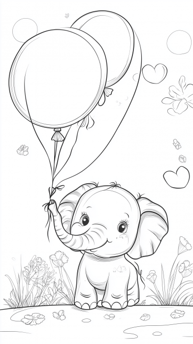 Elephant Coloring Page