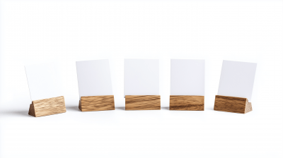 Paper Cards on Wooden Stands