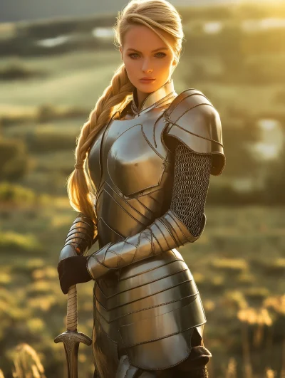 Candid Portrait of Young Female Paladin