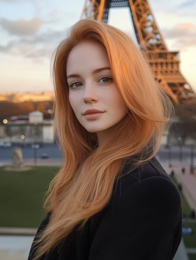 Parisian Sunset Selfie