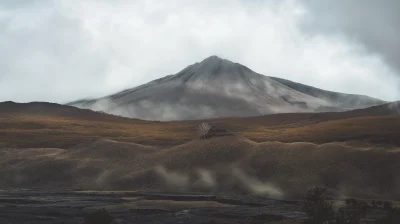 Mountain Landscape on Overcast Day