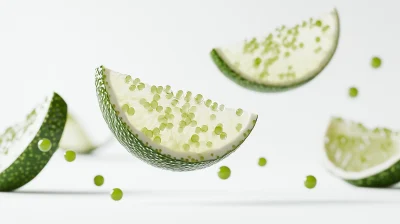 Floating Finger Lime Slices