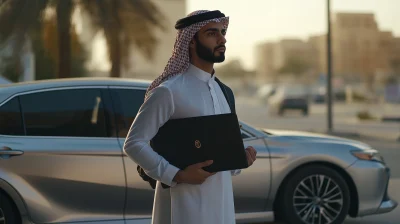 Arab Man with Laptop Bag