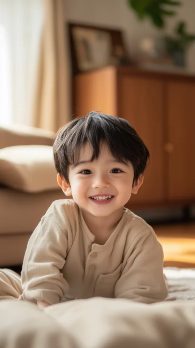 Adorable Mixed Race Boy