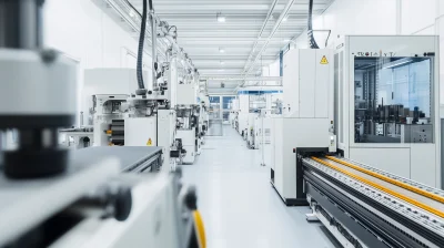 Industrial Machines in Brightly Lit Room