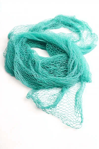 Aquamarine Nylon Fishing Net Still Life