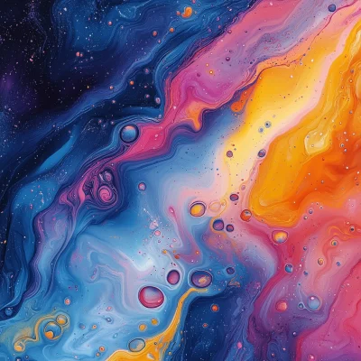 Colorful Fluid Art Background