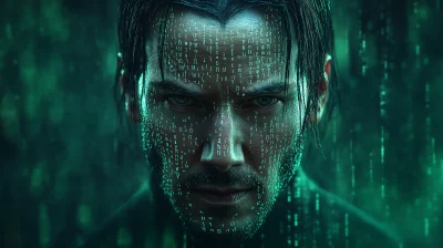 Matrix Style Cyberpunk Portrait