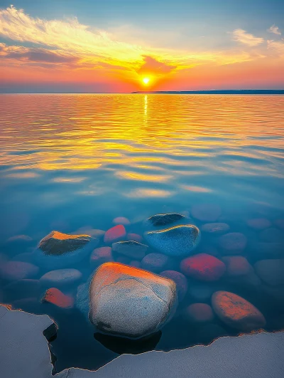 Tranquil Sunset Reflections