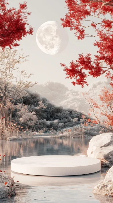 Chinese Moonlit Landscape