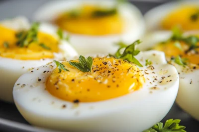 Soft Boiled Eggs Close Up