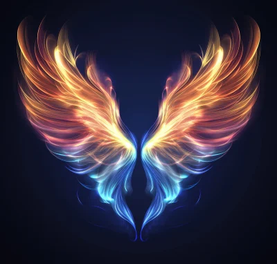 Glowing Angel Wings Illustration