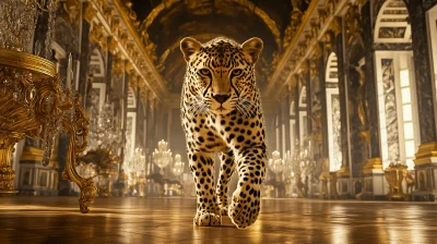 Regal Cheetah in Palace of Versailles