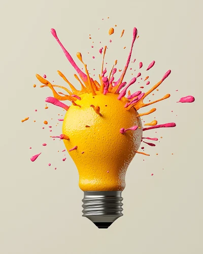 Colorful Lightbulb Burst