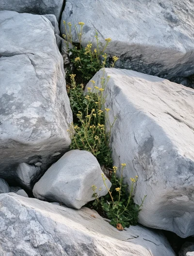 Minimalist Rocks and Plants