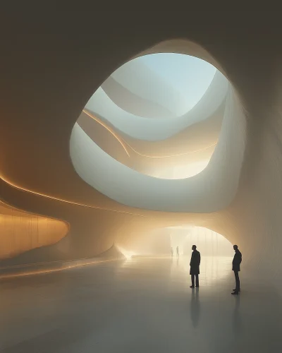 Empty Interior of Guggenheim Museum