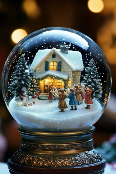 Whimsical Christmas Snow Globe