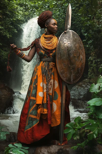 African Deity in Deep Forest