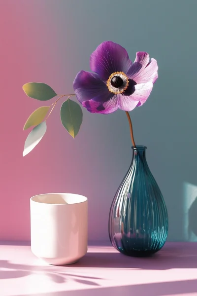 White Cup Mockup with Flower