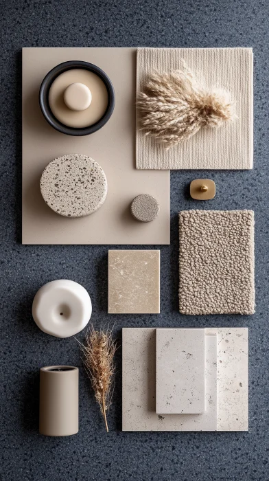 Moodboard of Interior Textures and Colors