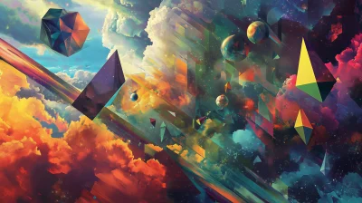 Vibrant Geometric Dreamscape