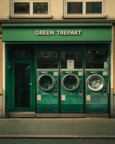 Retro Green Laundromat