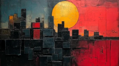 Brutalist Oil Painting