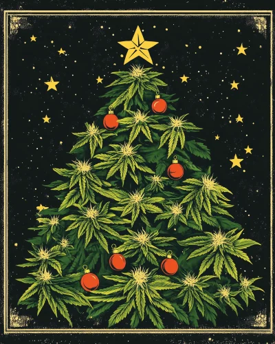 Christmas Cannabis Partridge