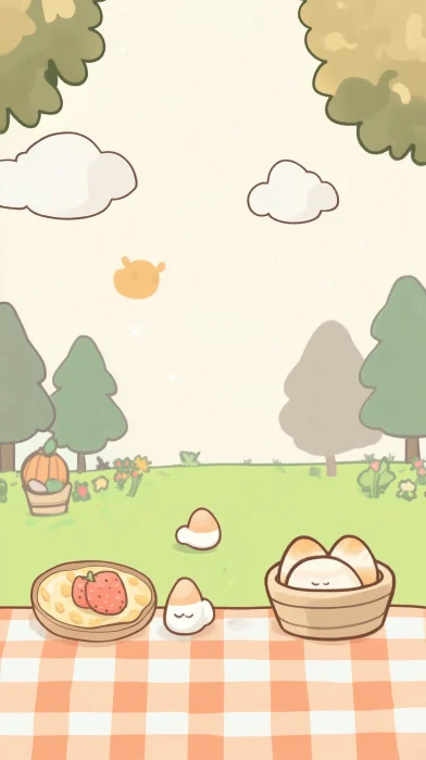 Minimalistic Picnic Scenery