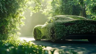 Car Surrounded by Greenery