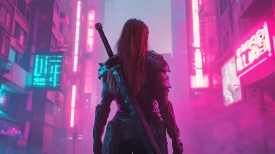 Futuristic Warrior Woman